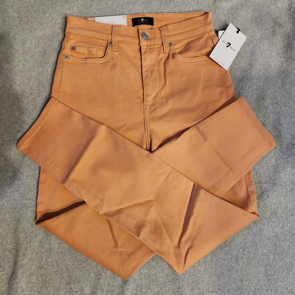 7 For All Mankind High Rise Ankle Skinny Pants - Size 25 - NEW w/ TAGS - Picture 3 of 8